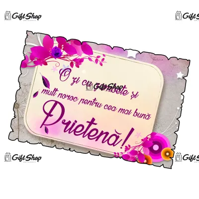 Mgs106-magnet frigider-o zi cu zambetept.cea mai b.prietena